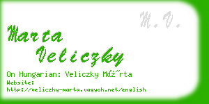 marta veliczky business card